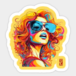 Colorful woman Sticker